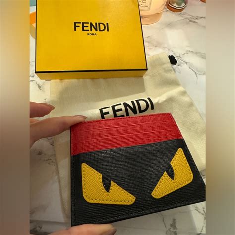 fendi monster card case green|Fendi card holder for women.